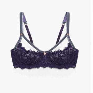 Savage X Fenty Framed In Denim Quarter Cup Bra